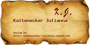 Kaltenecker Julianna névjegykártya